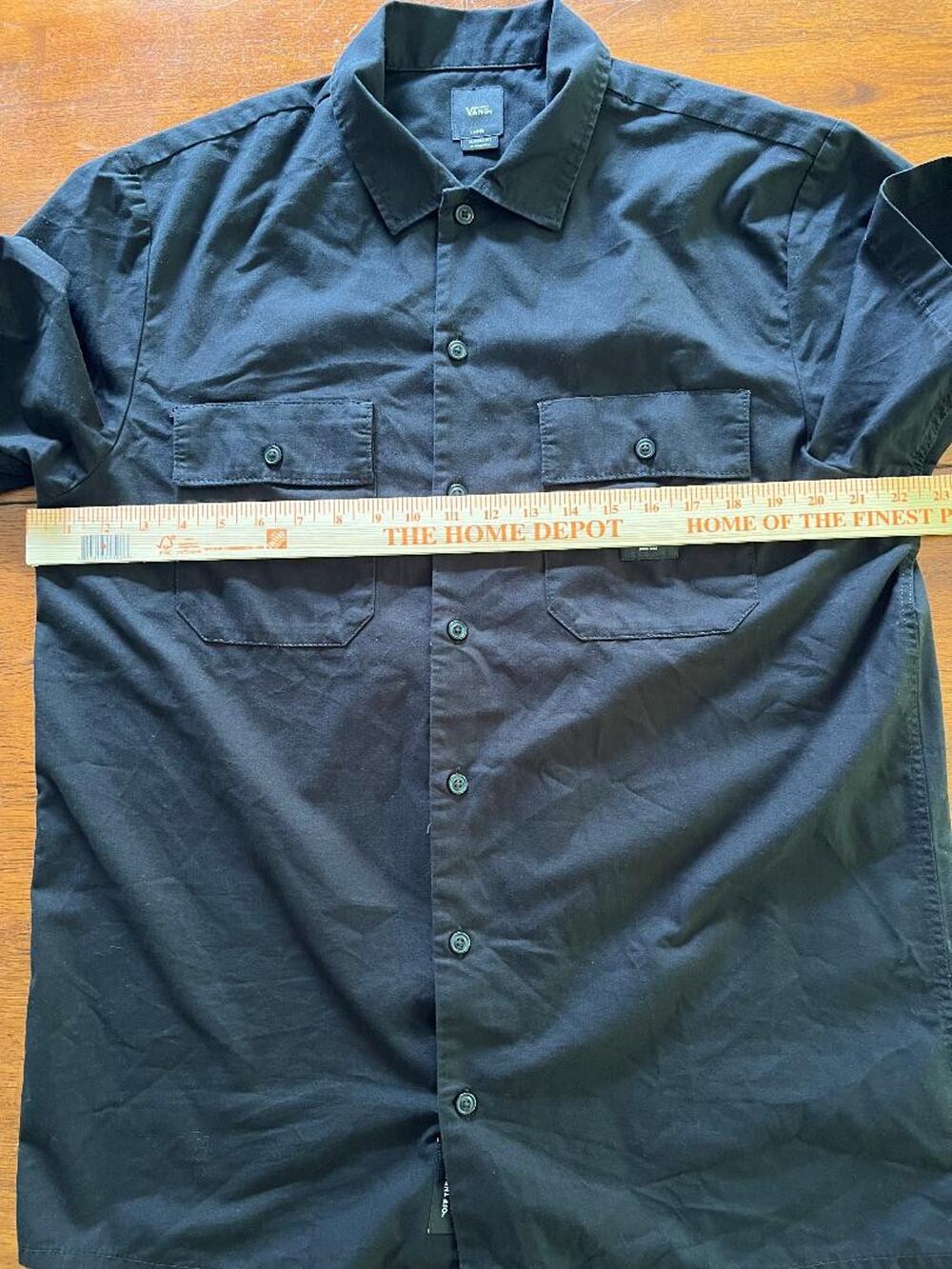 Mens Vans Button Down Short Sleeve Shirt, Size Large Classic Fit